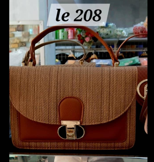 Women's Elegant Top Handle Handbag – Brown