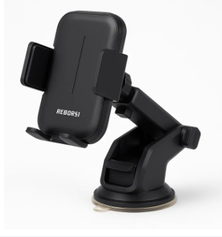 RECRSI RE-Z039 Car Phone Holder | 360° Adjustable Suction Mount | One-Hand Operation | Compatible wi
