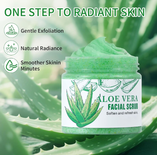Aloe Vera Facial Scrub – Gentle Exfoliating Face & Body Scrub