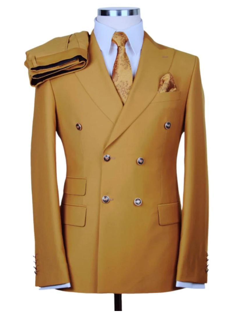 Men’s Double-Breasted Formal Suit Set
