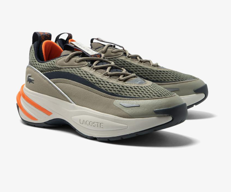 Lacoste Men's Athletic Sneakers with Breathable Mesh Upper and Lightweight Cushioned Sole