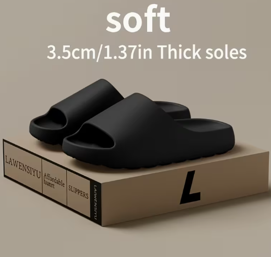 Men’s Solid Color Open-Toe Slippers