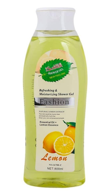 Fashion Nourishing & Activating Shower Gel with Natural Lemon Extract and Essential Essence, 800ml