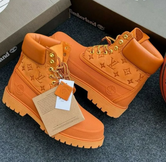 LV x Timberland Premium High-Top Boots – Orange